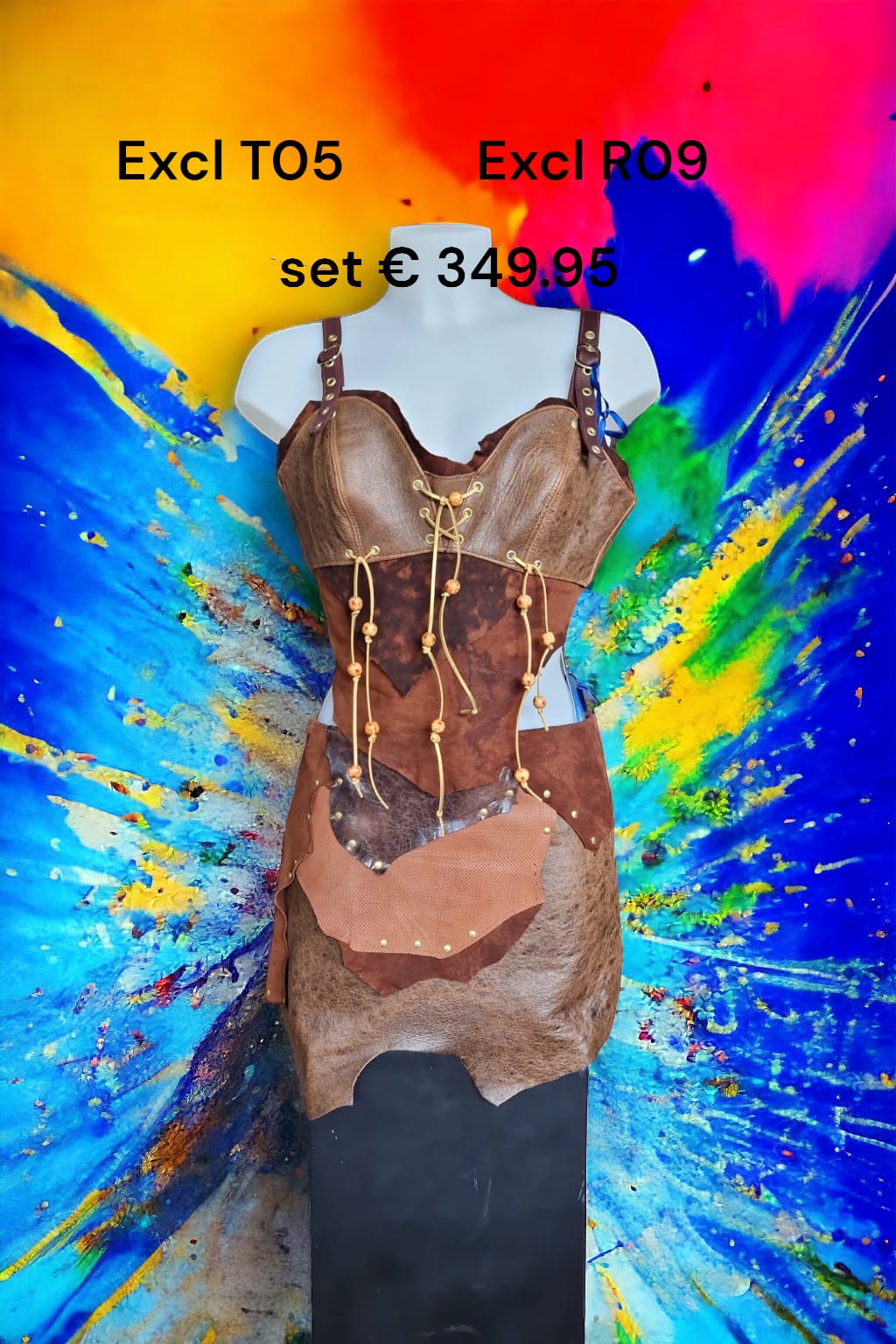 Kim bruin leather set